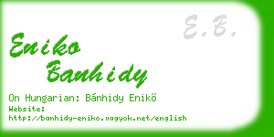 eniko banhidy business card
